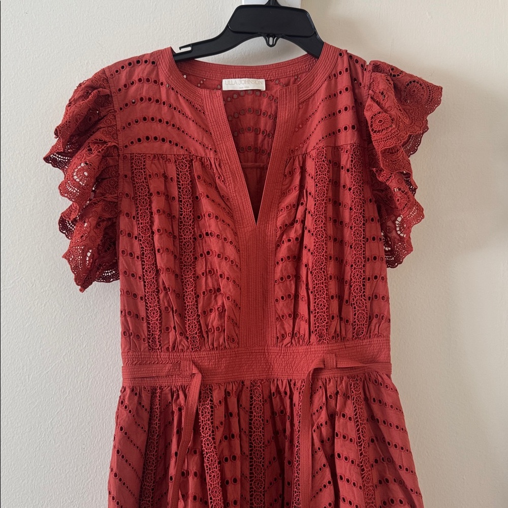 Ulla Johnson Olga Flutter Sleeve Midi Dress, Sizr 6, $499 - Picture 7 of 12
